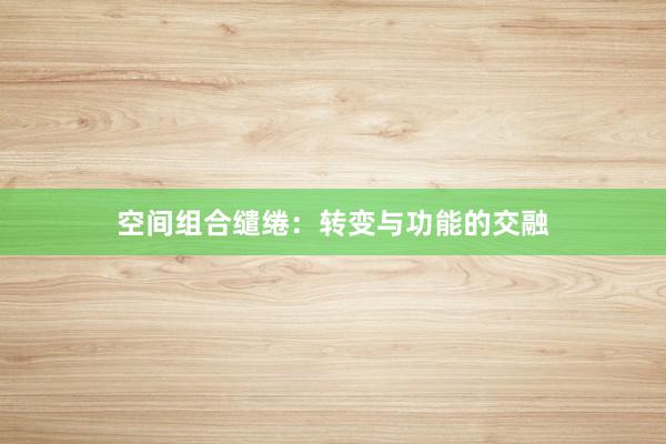 空间组合缱绻：转变与功能的交融