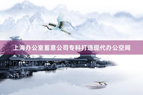 上海办公室蓄意公司专科打造现代办公空间